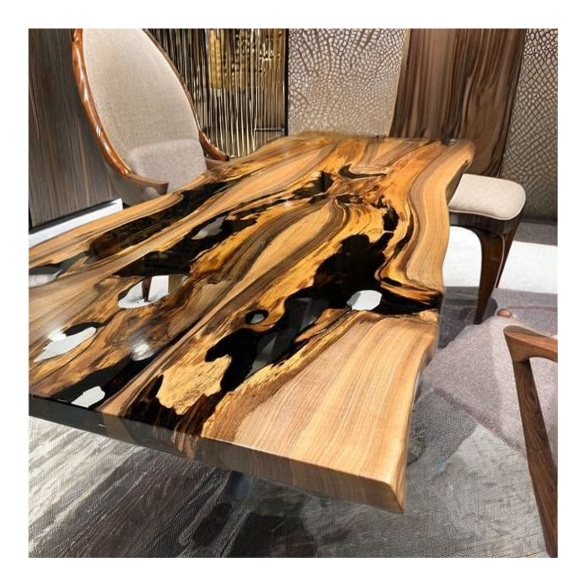 Ebony Streaked Poplar Table